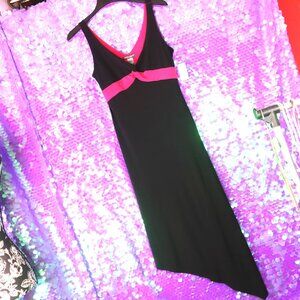 NWT Y2K FORMAL DRESS 8 Bisou Bisou Black Hot Pink Prom Homecoming NYE Party Cute